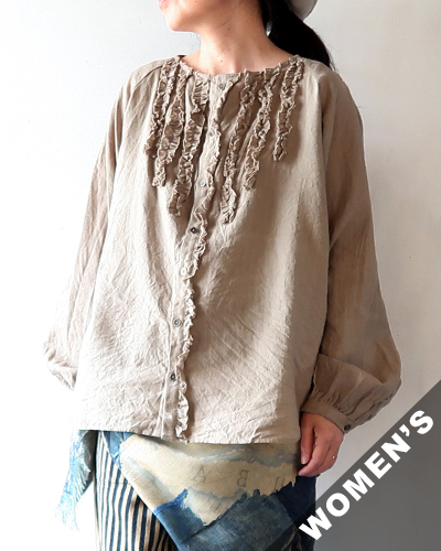 GUPTIHA - Hand Span Cotton Linen_Shirts - FLAX グプティハ ハンドスパン コットンリネン シャツ