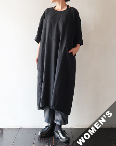 homspun ホームスパン リネンバイオ 半袖ワンピース