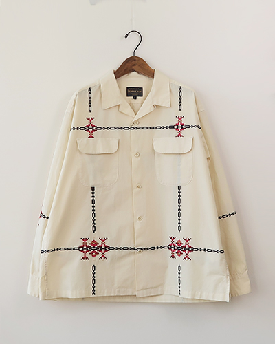 PENDLETON - Garment Dye EMB Open Collar Shirt ペンドルトン ガーメントダイEMBオープンカラーシャツ
