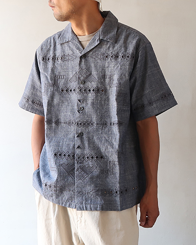 PENDLETON - Cut Work Open Collar S/S Shirt ペンドルトン オープンカラーショートスリーブシャツ メール便可