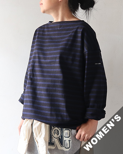 SAINT JAMES - OUESSANT LOOSE - NOIR×NAVY セントジェームス ウエッソンルーズ