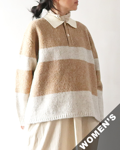 ASEEDONCLOUD - blushed rugger knit アシードンクラウド ブラッシュドラガーニット