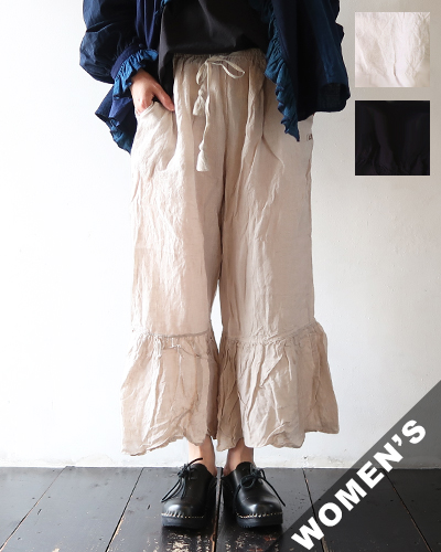 GUPTIHA - TEORI LINEN 60_Pants グプティハ 手織り 60×60 リネン パンツ