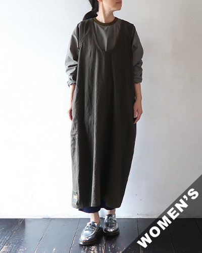Handwerker - HW pull-on dress - KHAKI ハンドベーカー プルオン ドレス