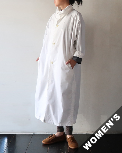 HAVERSACK ハバーサック 40タイプライター ハイネックラグランロングシャツ WHITE