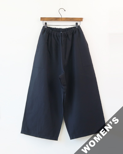 homspun ホームスパン ウールリネン ギャザーワイドパンツ