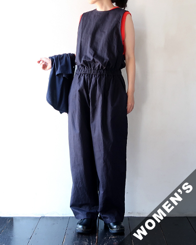 homspun ホームスパン コットンラミーマット オールインワン NAVY
