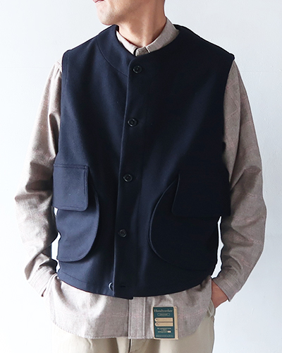 HAVERSACK ハバーサック ラムメルトンワークベスト NAVY
