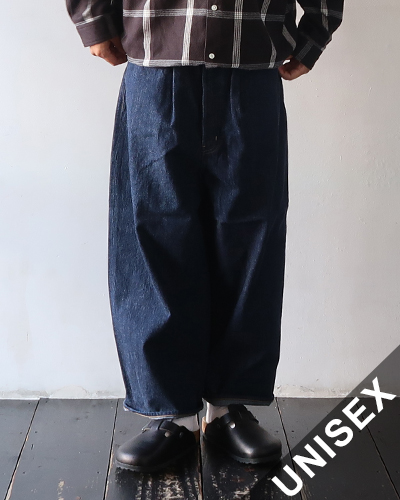 HAVERSACK ハバーサック ワイドテーパードインディゴデニムパンツ