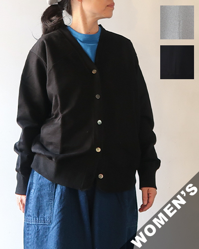 homspun ホームスパン コンパクト裏毛 Vネックカーディガン