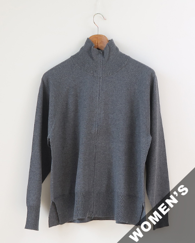 homspun ホームスパン ソフトコットンZIP-UPカーディガン CHARCOAL