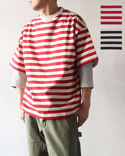 HAVERSACK ハバーサック 度詰天竺 ボーダー 半袖 Tシャツ MEN'S