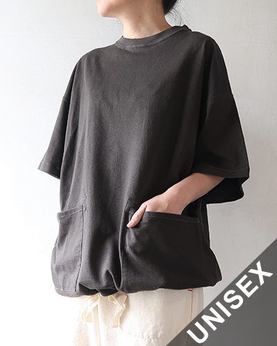 HAVERSACK ハバーサック コットンヘンプ天竺 ルーズフィットTシャツ CHARCOAL メール便可