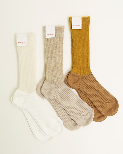 homspun ホームスパン モヘア・コットンソックス メール便可