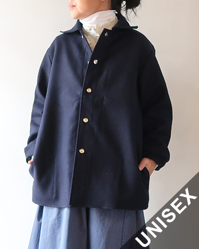 Necessary or Unnecessary GARDENER 'A' - NAVY ネセサリーオアアンネセサリー ラウンドカラージャケット
