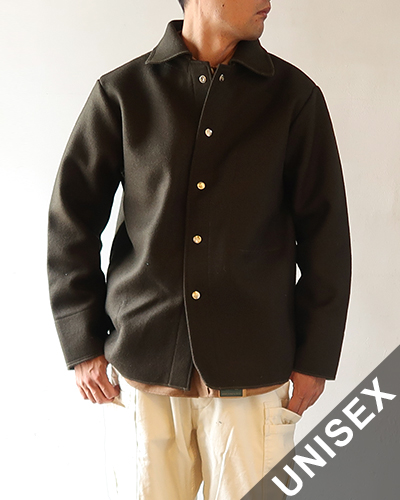 Necessary or Unnecessary GARDENER 'B' - OLIVE  ネセサリーオアアンネセサリー ラウンドカラージャケット