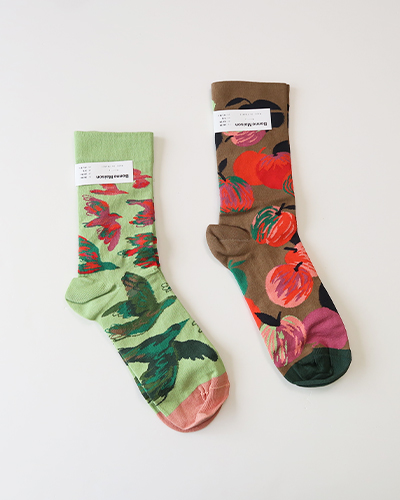 BONNE MAISON - La Cueillette ボンヌ メゾン キノコ狩り ソックス  メール便可