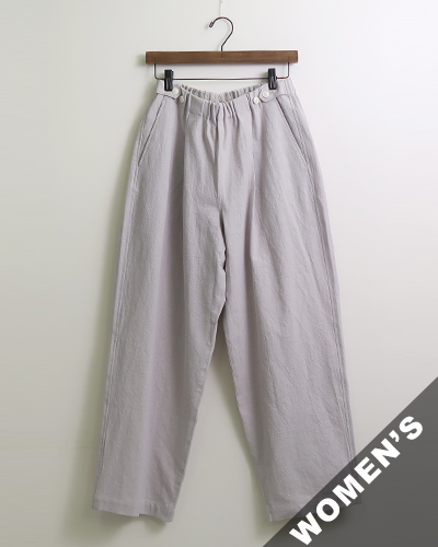 comm.arch. - Cotton Linen Canvas Wide Pants - LILAC GRAY コムアーチ コットンリネン キャンバス ワイドパンツ