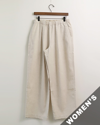 comm. arch. - Linen Cotton Summer Herringbone Pants - BEIGE コムアーチ リネンコットン ヘリンボーンパンツ