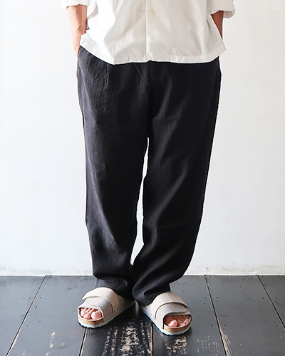 comm.arch. - Linen Cotton Chambray Trousers コムアーチ リネンコットンシャンブレートラウザーズ