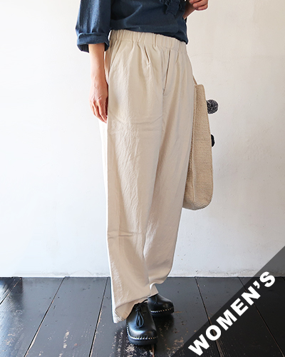 evam eva - wide pants - 04 ANTIQUE WHITE エヴァムエヴァ ワイドパンツ