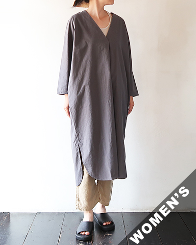 evam eva - cotton v neck one-piece エヴァムエヴァ コットンVネックワンピース
