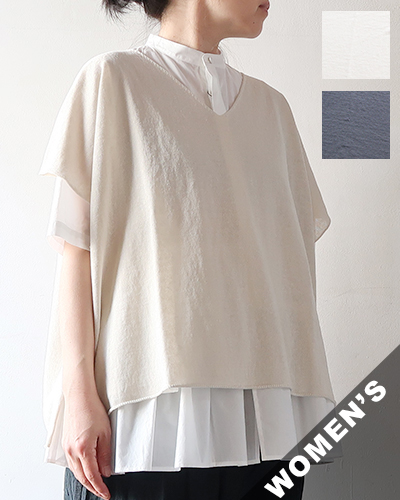 evam eva - linen vest エヴァムエヴァ リネンベスト