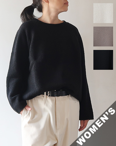 evam eva - renew-wool raglan pullover エヴァムエヴァ リニューウール ラグランプルオーバー