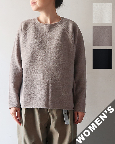 evam eva - renew-wool raglan pullover エヴァムエヴァ リニュー