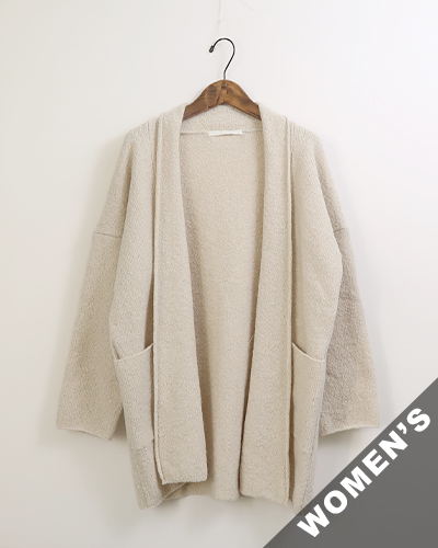 evam eva - boucle yarn robe - 05 IVORY エヴァムエヴァ ブークレヤーンローブ