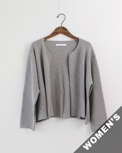 evam eva - cotton linen cardigan - 84 DOVE GRAY エヴァムエヴァ コットン リネン カーディガン