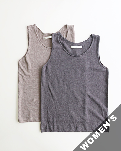 evam eva - linen sleeveless エヴァムエヴァ リネンスリーブレス メール便可