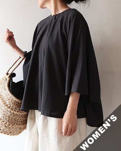 evam eva - cotton flare pullover - 98 SUMI エヴァムエヴァ コットン フレア プルオーバー