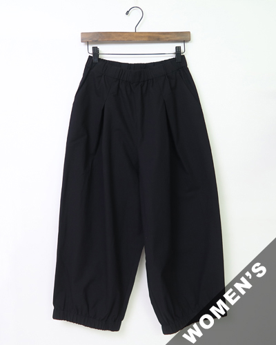 evam eva - cotton cropped pants - 90 BLACK エヴァムエヴァ コットン クロップドパンツ