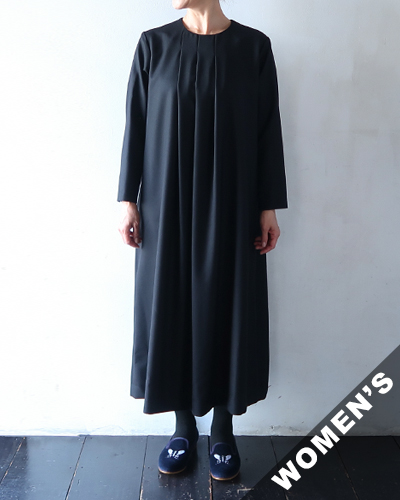evam eva - black tuck one-piece  エヴァムエヴァ ブラックタックワンピース