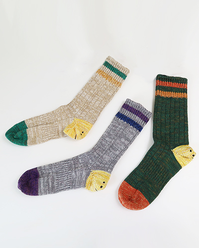 KAPITAL キャピタル 60本 杢 IVY RAINBOWY HAPPY HEEL ホールドソックス メール便可