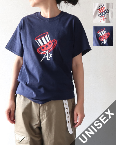 AiE - Printed S/S Pocket Tee - Yankee エーアイイー プリントショートスリーブポケットティー メール便可
