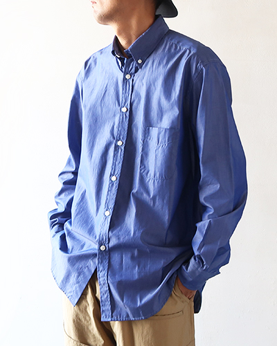 James Mortimer - Long Sleeve B.D. Shirt - Comfort Fit - BLUE ジェームス・モルティマー ロングスリーブボタンダウンシャツ