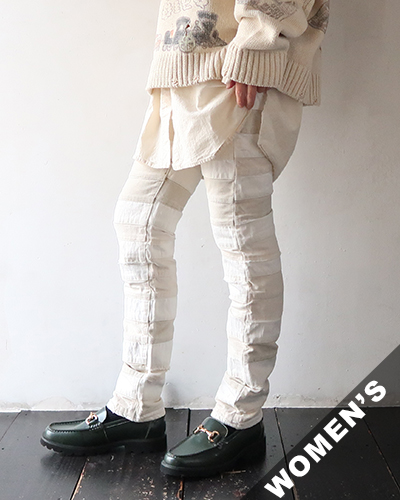 KAPITAL キャピタル ホワイトパッチワーク バーニングメン 5P OKABILLY