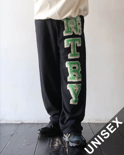 KAPITAL キャピタル 30/-裏毛スウェットパンツ (N_TRYpt) - BLACK