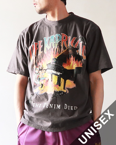 KAPITAL キャピタル 20/-天竺クルーT (BURNINGピアノpt)