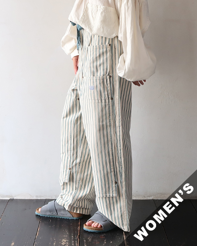 KAPITAL キャピタル 9ozフレンチヒッコリーWニーイージーバギーパンツ