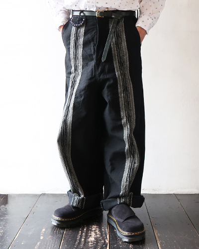 KAPITAL キャピタル 12oz 矢絣 ジャガード デニム ポート バギーパンツ