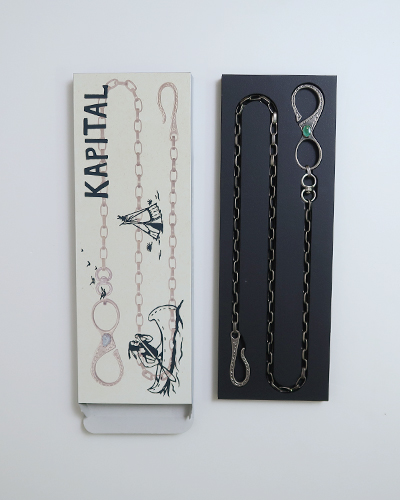 KAPITAL キャピタル 真鍮シルバー ターコイズウォレットチェーン