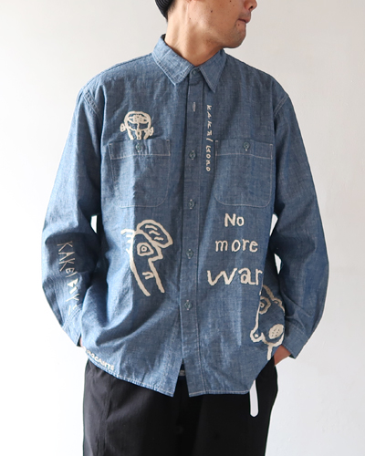 TIGRE BROCANTE ティグルブロカンテ KAKEI boys 刺繍 レギュラー ワークシャツ