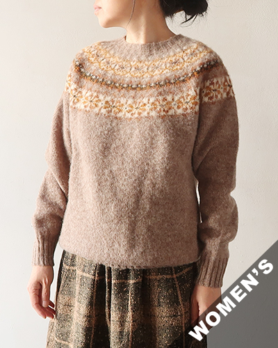 ISLAND TIDES - Lambswool Shaggy Crew Knit アイランドタイド ラムウールシャギークルーニット
