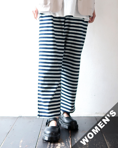 TIGRE BROCANTE ティグルブロカンテ インディゴボーダー天竺 クルタパンツ KINARI