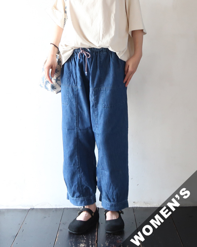 TIGRE BROCANTE ティグルブロカンテ 6ozデニム ムエタイ 8分丈パンツ