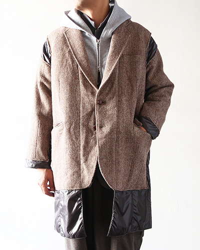 REBUILD by NEEDLES - Tweed Jacket - Covered Coat リビルドバイニードルズ ツイードジャケット