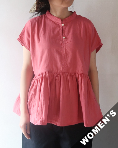 TIGRE BROCANTE ティグルブロカンテ オーガニックWガーゼ オーバーギャザードロップチュニック メール便可